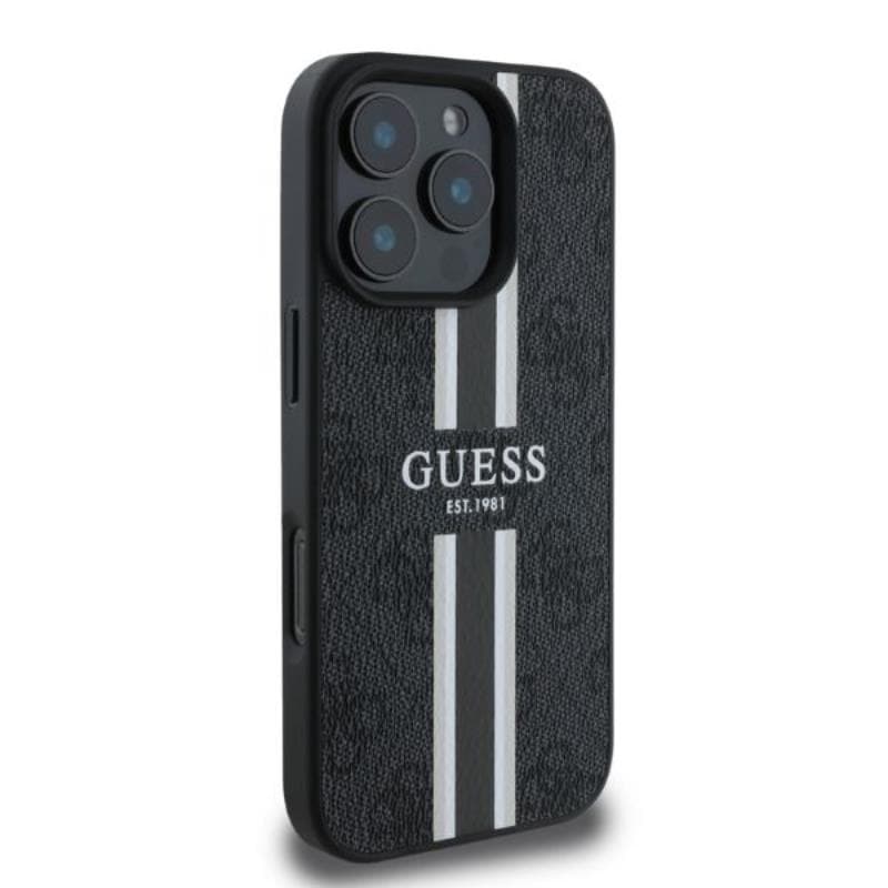 Guess 4G Printed Stripes MagSafe - Case iPhone 16 Pro Max (black) 4