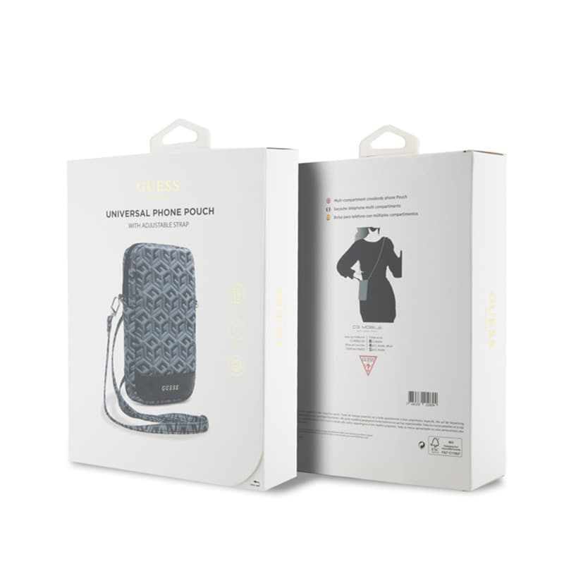 Guess Zip GCube Bottom Stripe - Phone bag (black) 5
