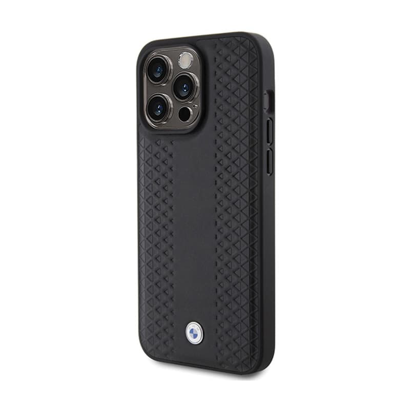 BMW Leather Diamond Pattern - Case for iPhone 15 Pro Max (Black) 2