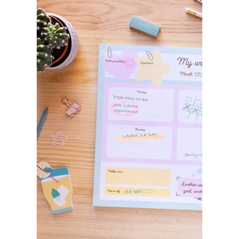 Pusheen - Weekly Planner from the Foodie Collection 54 pages A3 3