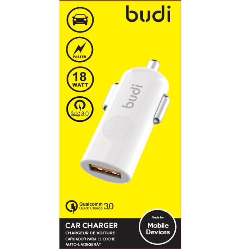 Budi - 1 USB car charger with LED indicator 3