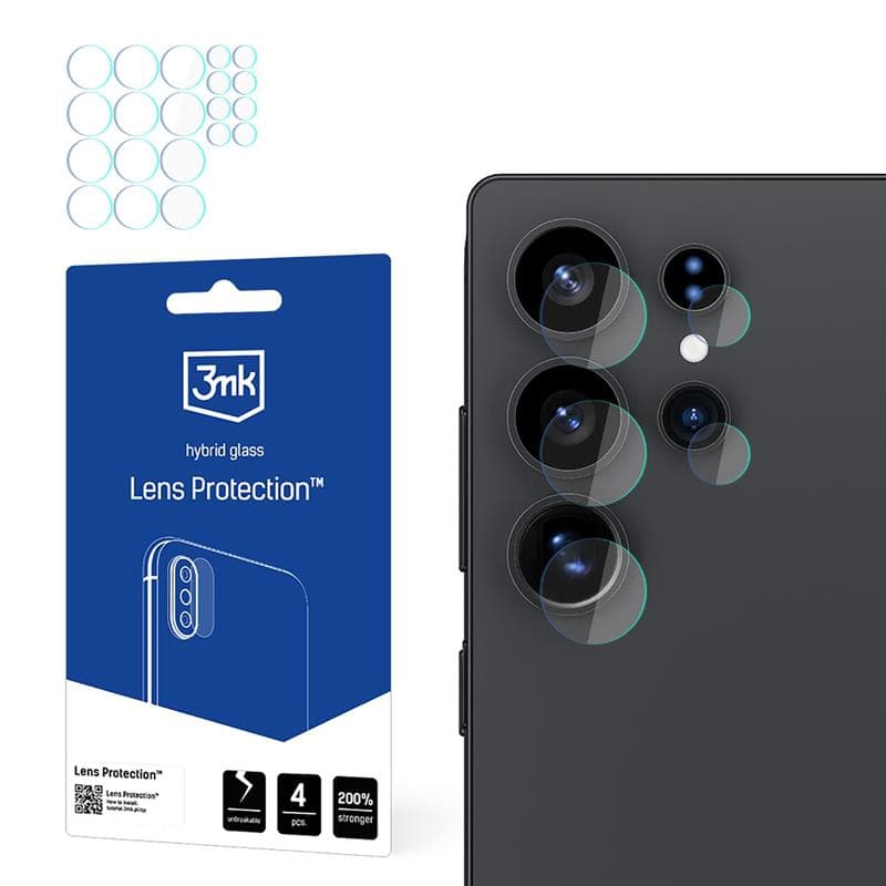 3mk Lens Protection - Camera Lens Glass for Samsung Galaxy S25 Ultra (4 sets)