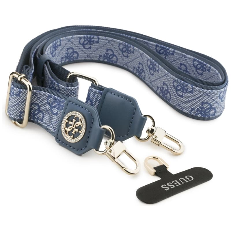 Guess Universal Crossbody Strap 4G Tether Patch Strass Metal Logo - Universal Phone Strap / Lanyard (Blue) 2