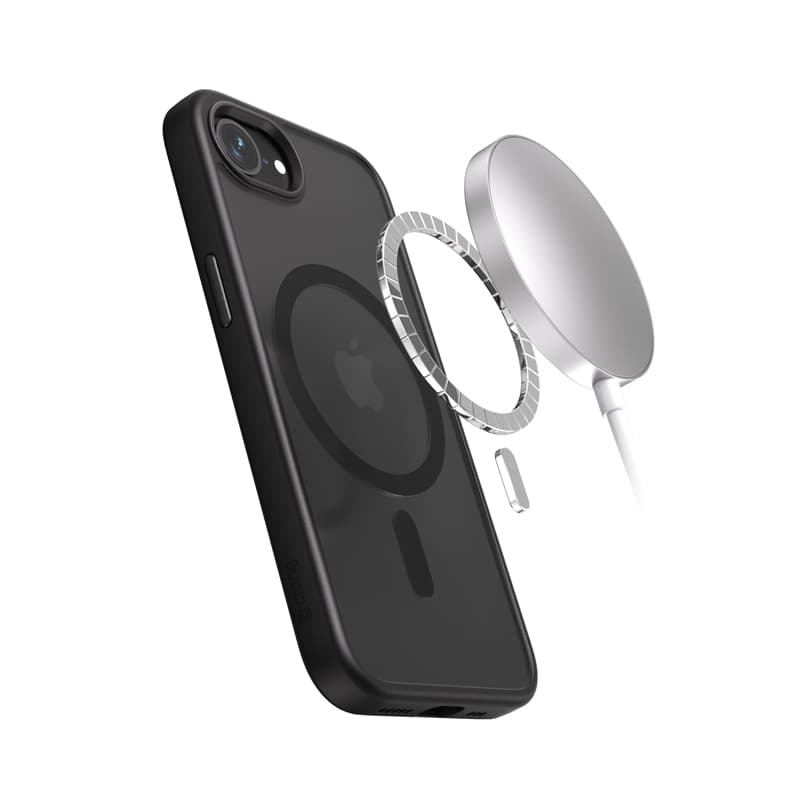 Crong Hybrid Frost MAG Cover - iPhone 17e / 16e MagSafe Case (Black) 1