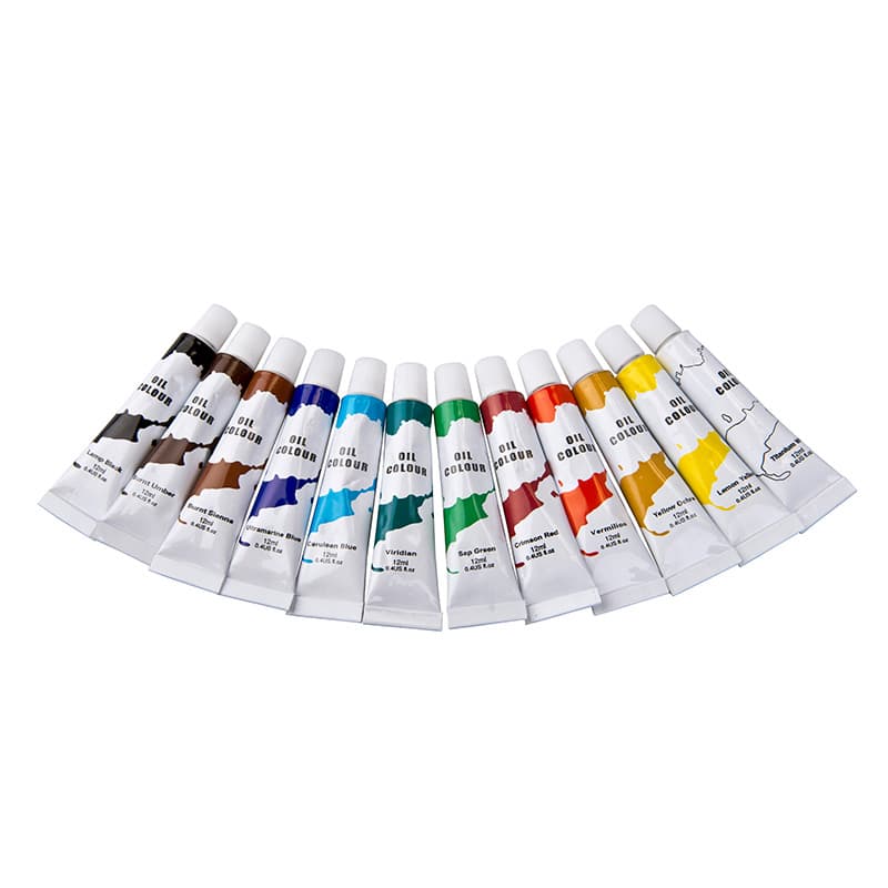 Oil paints in 12 ml tubes of 12 colors 2