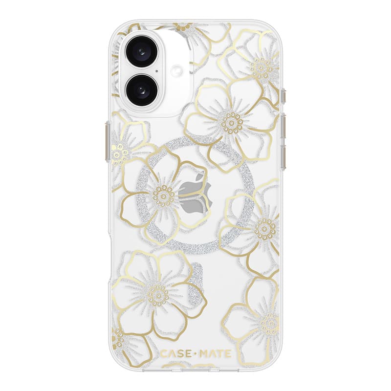 Case-Mate Floral Gems MagSafe - Case for iPhone 16 Plus (Gold) 2