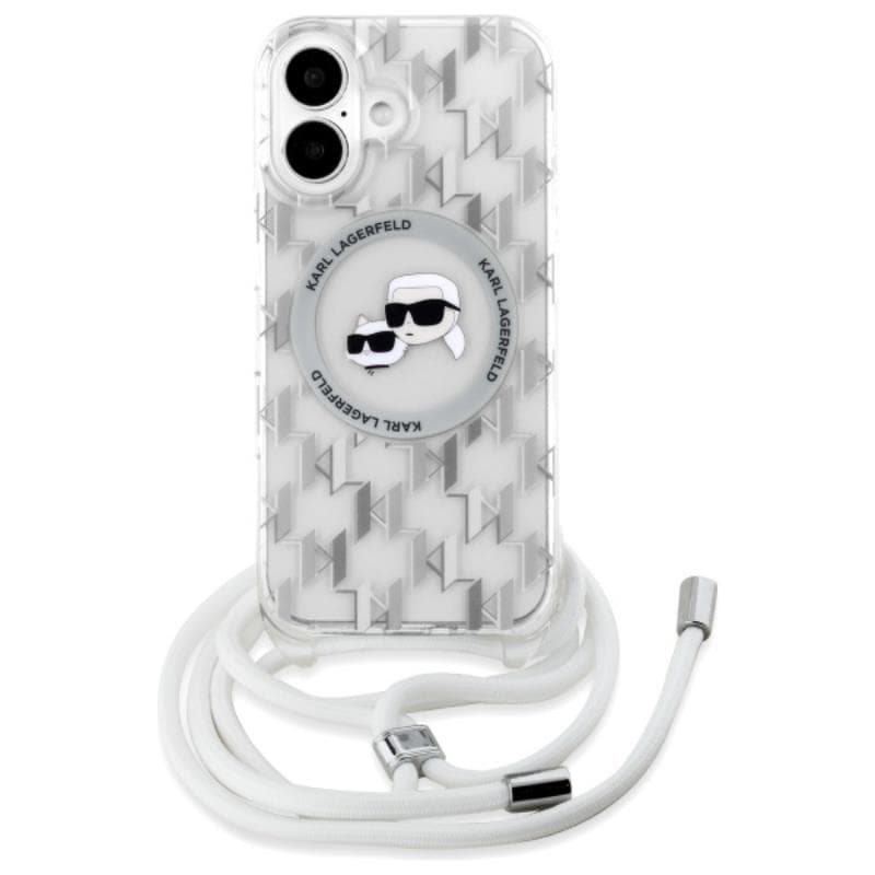 Karl Lagerfeld IML Crossbody Monogram Karl & Choupette Head MagSafe - Case for iPhone 16 (transparent) 2