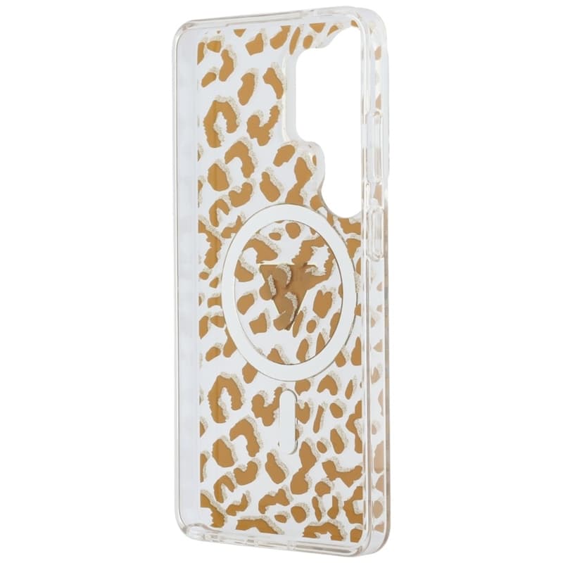 Guess IML Leopard Print Triangle MagSafe - Samsung Galaxy S26 Ultra Case (Brown) 7