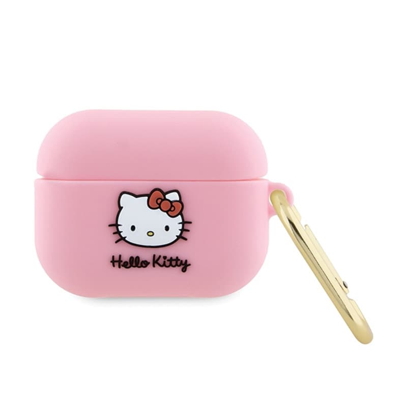 Hello Kitty Silicone 3D Kitty Head - Case for AirPods Pro (pink) 1