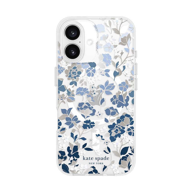 Kate Spade New York Protective Gems MagSafe - Case for iPhone 16 (Flowerbed Blue) 2