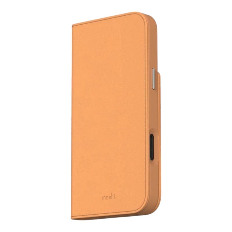 Moshi Overture MagSafe - 3-in-1 Leather Flip Case for iPhone 16 Pro (Caramel Brown) 2