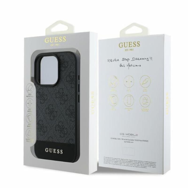 Guess 4G Bottom Stripe - Case for iPhone 16 Pro Max (gray) 4