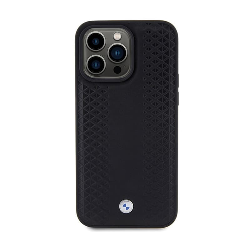 BMW Leather Diamond Pattern - Case for iPhone 15 Pro Max (Black) 3