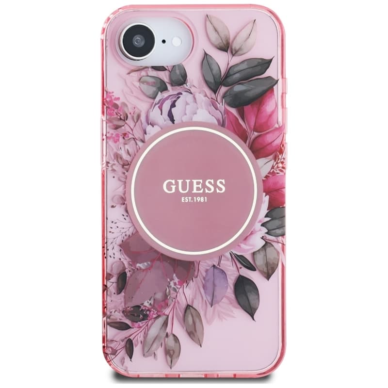 Guess IML Flowers MagSafe - Case for iPhone 16e (pink) 3