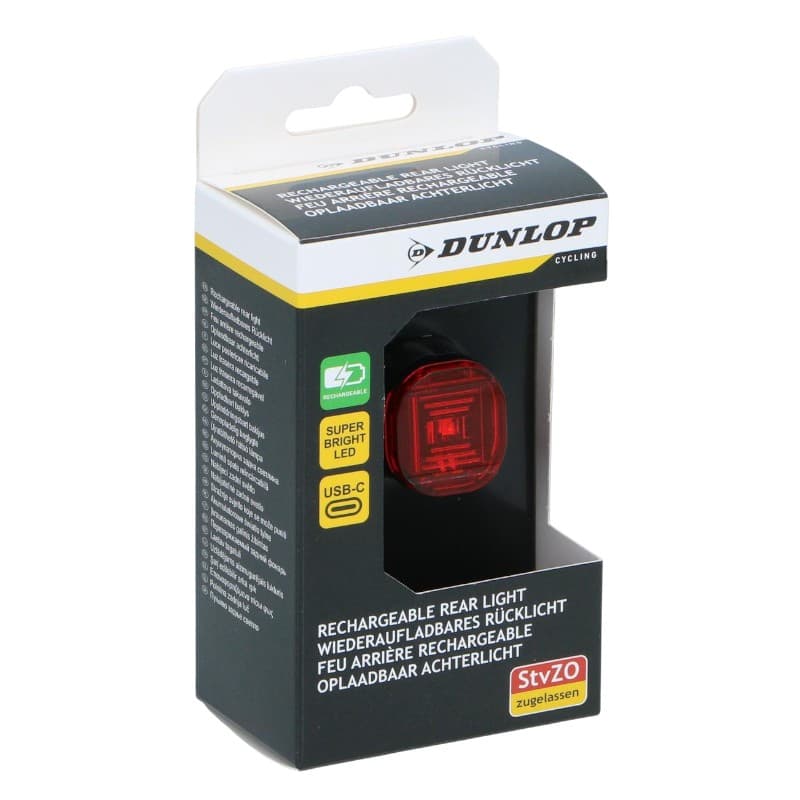 Dunlop - USB-C rechargeable LED rear bike light K-Mark 1