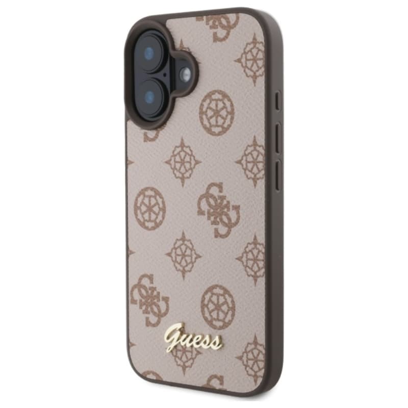 Guess Peony Script MagSafe - Case for iPhone 16 (brown) 2