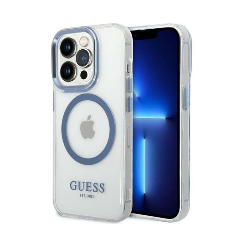 Guess Metal Outline MagSafe - Case for iPhone 14 Pro (Clear) 1