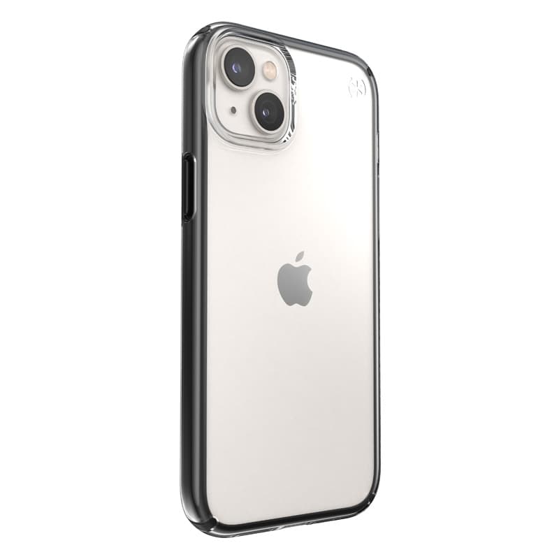 Speck Presidio Perfect-Clear with Impact Geometry - iPhone 15 Plus / 14 Plus Case with MICROBAN Coating (Clear / Black) 3