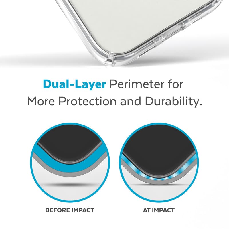 Speck Presidio Perfect-Clear - iPhone 14 Pro Case with MICROBAN Coating (Clear) 5