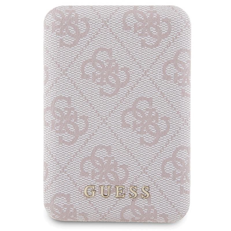 Guess Bundle Pack MagSafe 4G Metal Gold Logo - Case set + Power Bank 5000mAh MagSafe iPhone 15 (pink) 8