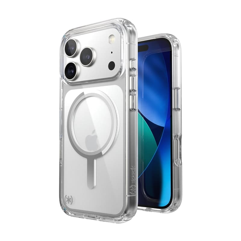 Speck Presidio Perfect Clear MagSafe - iPhone 17 Pro Case (Clear / Silver) 1