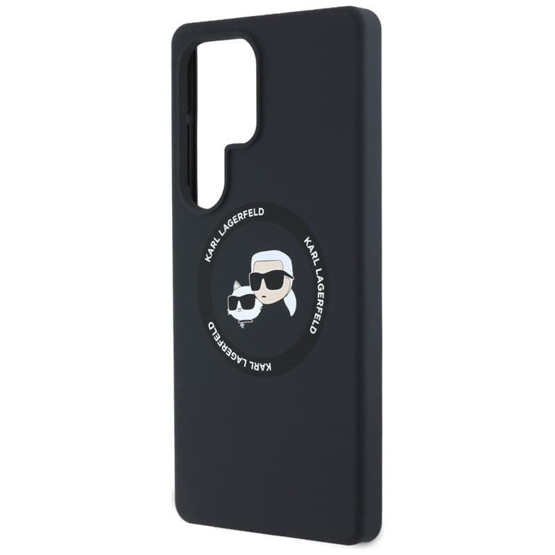 Karl Lagerfeld Silicone Double Heads And Circle MagSafe - Case for Samsung Galaxy S25 Ultra (Black) 6