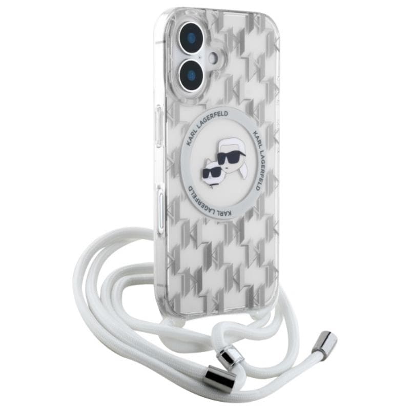 Karl Lagerfeld IML Crossbody Monogram Karl & Choupette Head MagSafe - Case for iPhone 16 (transparent) 3