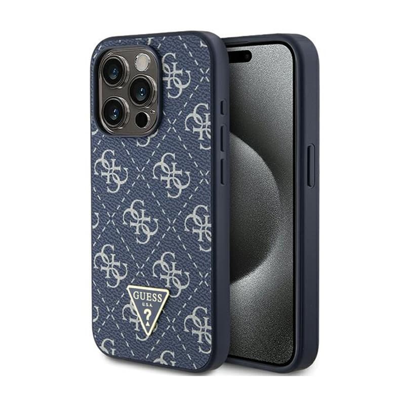 Guess 4G Triangle Metal Logo - Case for iPhone 15 Pro (blue) 1