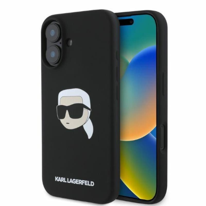 Karl Lagerfeld Silicone Karl Head Print MagSafe - Case iPhone 16 (black) 1