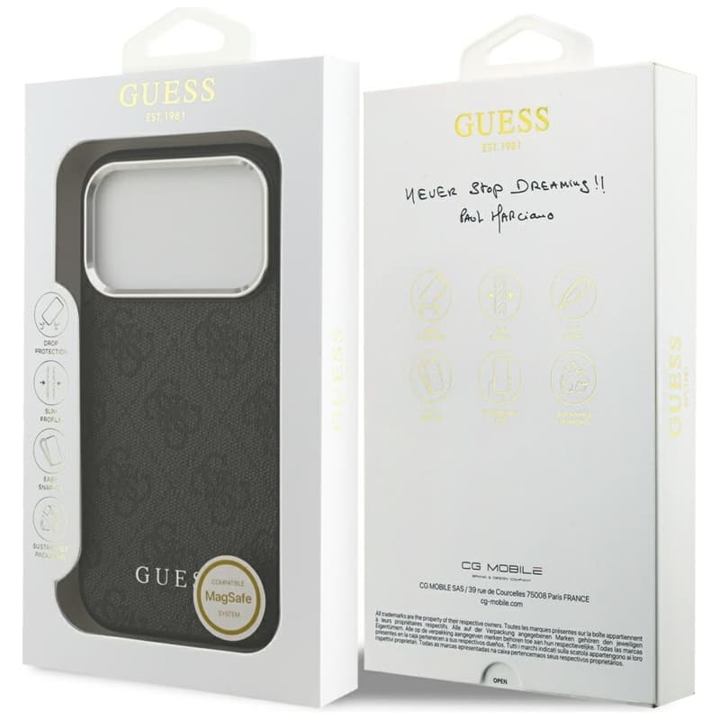 Guess 4G Classic Logo MagSafe - iPhone 17 Pro Case (Black) 8
