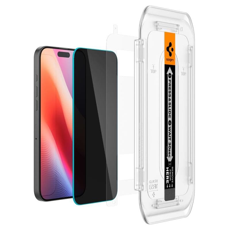 SZKŁO PRYWATYZUJĄCE SPIGEN GLAS.TR ”EZ FIT” 2-PACK IPHONE 16 PRO MAX PRIVACY 8