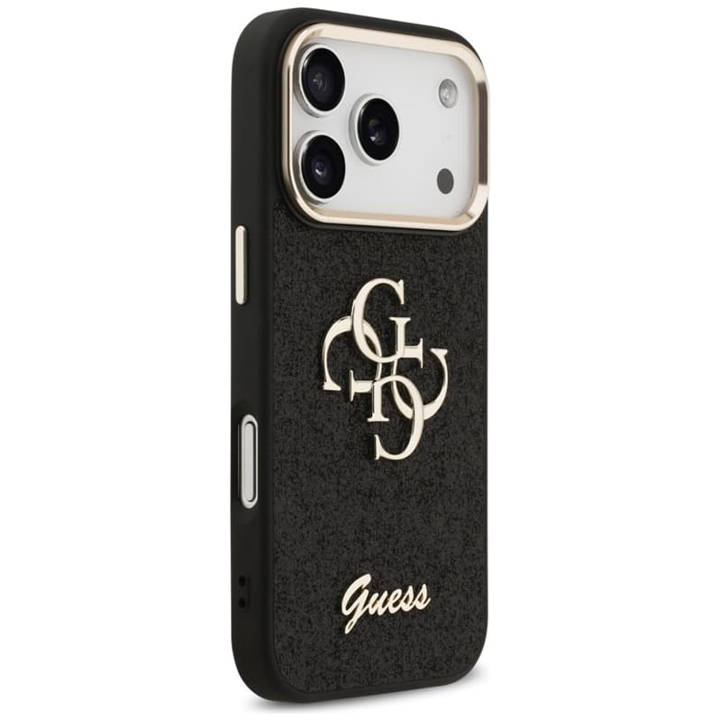 Guess Fixed Glitter Big 4G Metal Frame - Case iPhone 17 Pro (black) 4