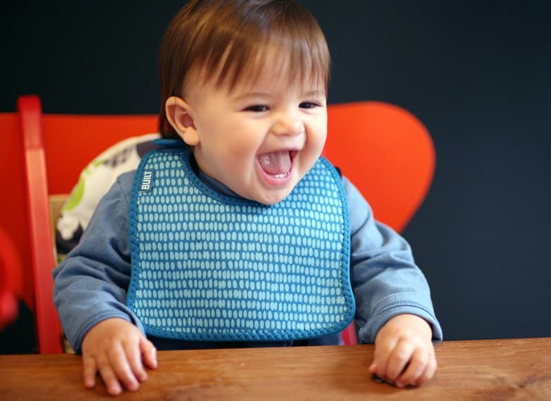 BUILT Mess Mate Set of 2 baby bib (Dribble Dots Blue) 5