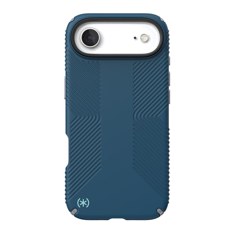 Speck Presidio2 Grip MagSafe - iPhone Air Case (Deep Sea / Silver Metallic / Spell Blue) 8