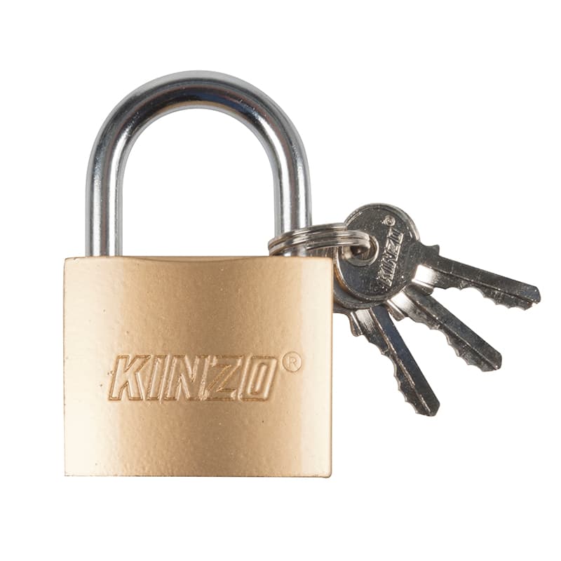 Kinzo - 50 mm brass padlock with three keys 2