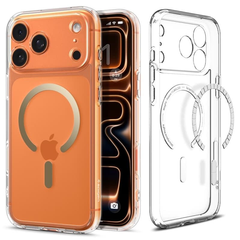 Spigen Ultra Hybrid Mag MagSafe - Case for iPhone 17 Pro (Clear/Gold) 1