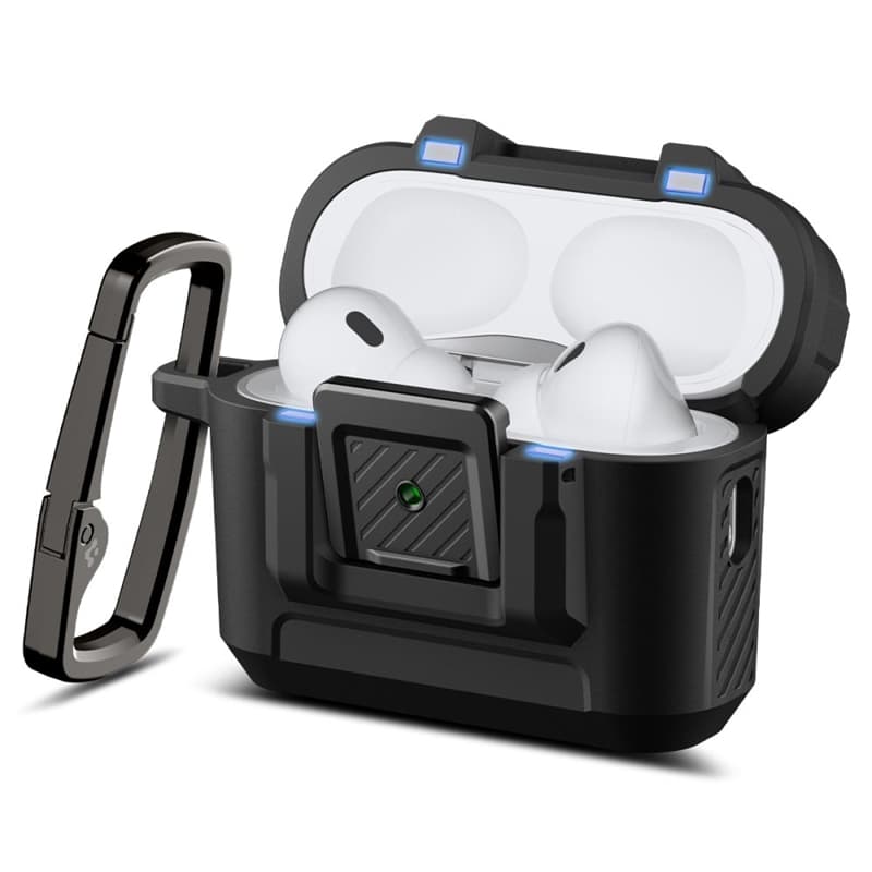 Spigen Lock Fit - Armored Case for Apple AirPods Pro 3 (Matte Black) 3