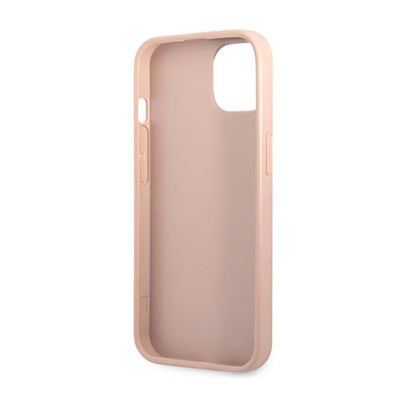 Guess Saffiano Triangle Logo Case - Case for iPhone 14 Plus (Pink) 7