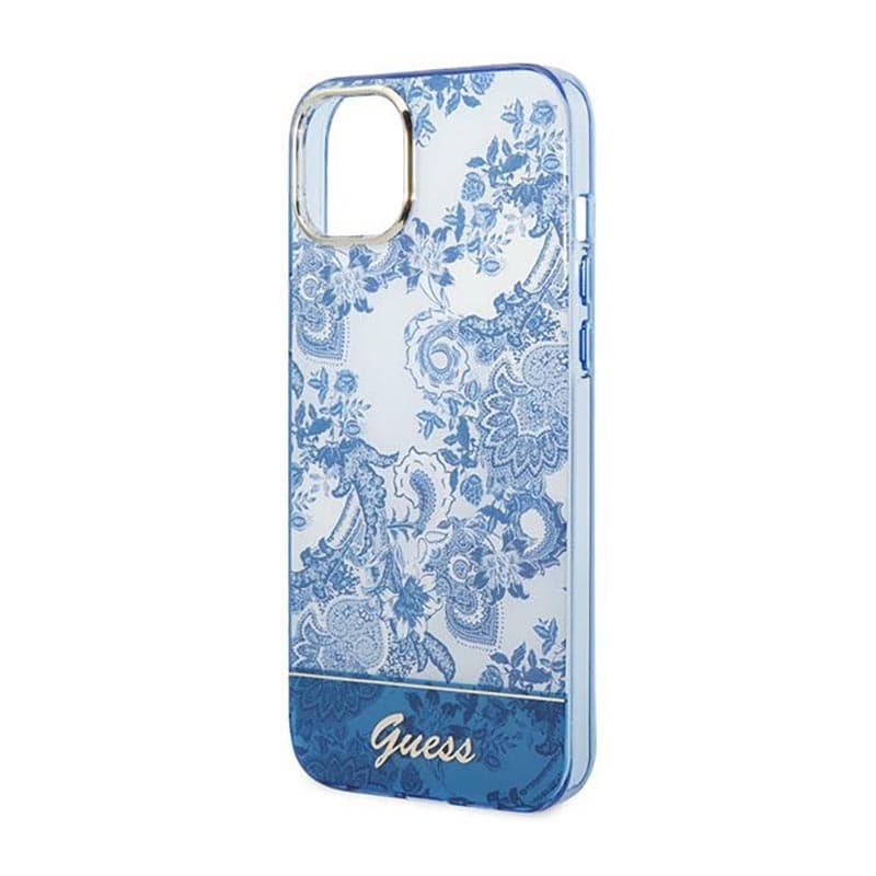 Guess Porcelain Collection - Case for iPhone 14 Plus (Blue) 6