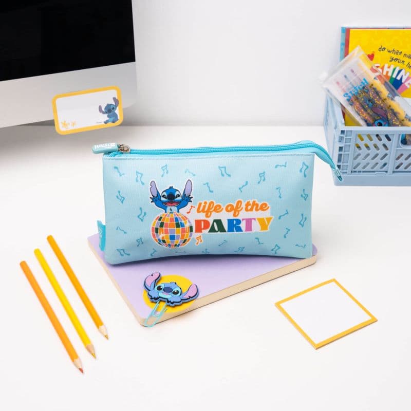 Disney Stitch - 3-compartment pencil case from the Waves collection 4