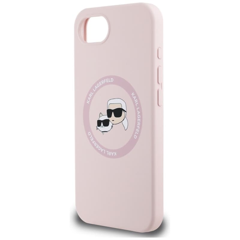 Karl Lagerfeld Silicone Karl & Choupette Heads MagSafe - Case for iPhone 16e (pink) 6