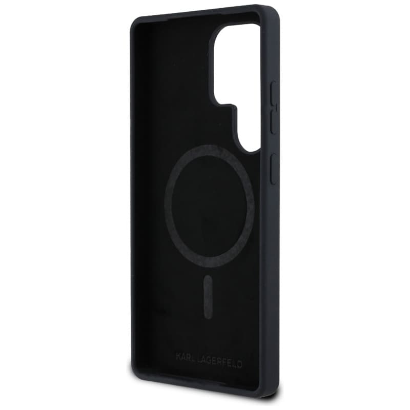 Karl Lagerfeld Silicone Double Heads And Circle MagSafe - Case for Samsung Galaxy S25 Ultra (Black) 7