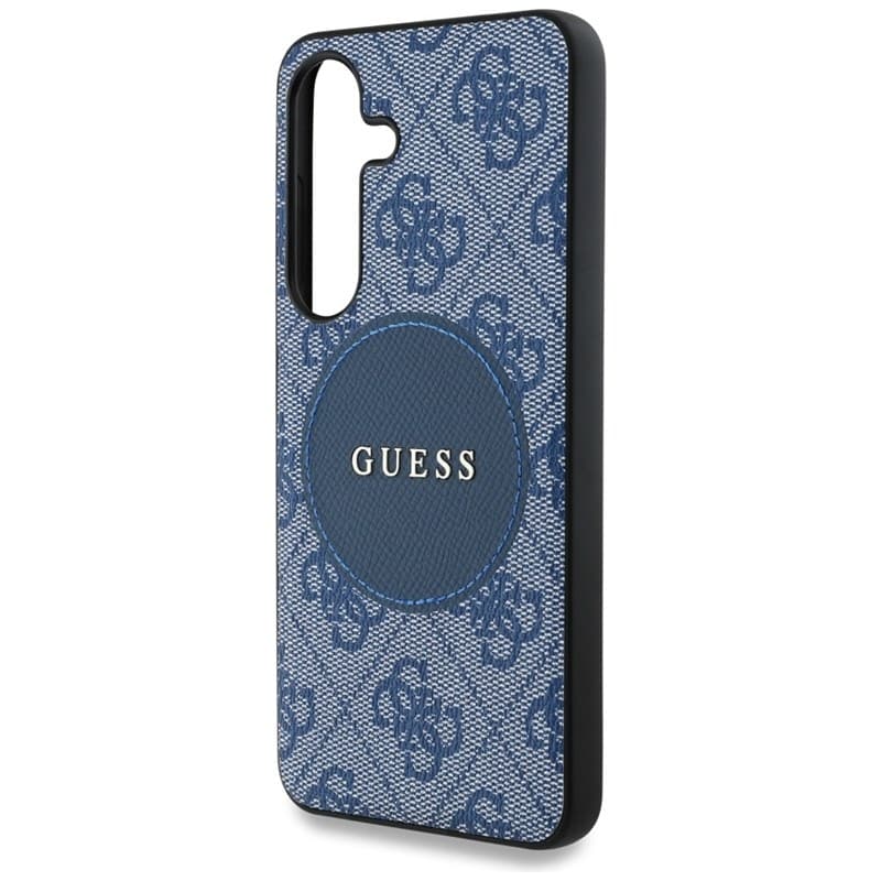 Guess 4G Round Patch Classic Logo MagSafe - Case for Samsung Galaxy S25 (blue) 6