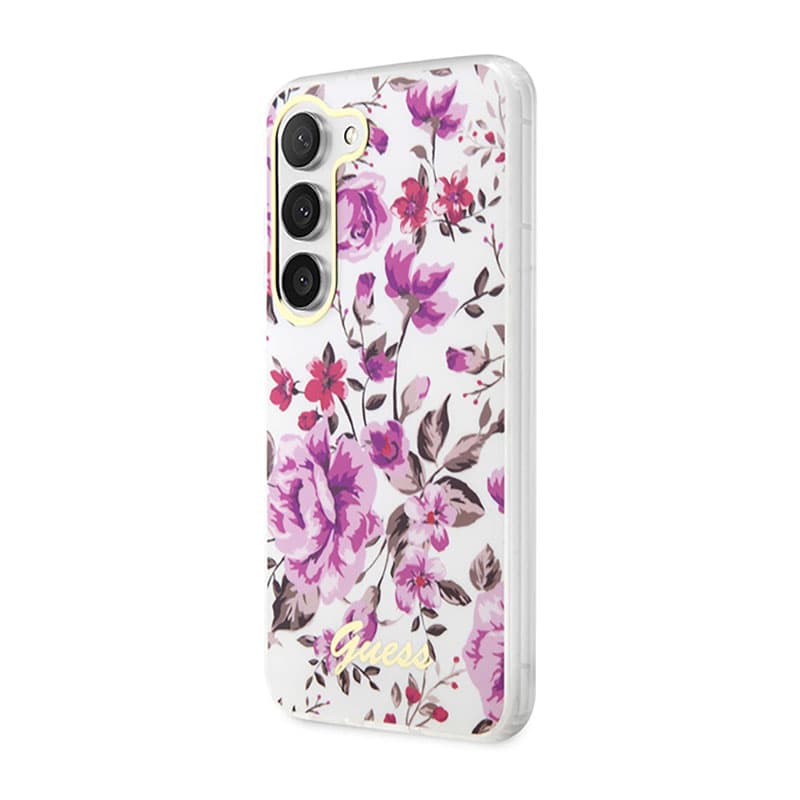 Guess Flower Collection - Case for Samsung Galaxy S23 (White) 2