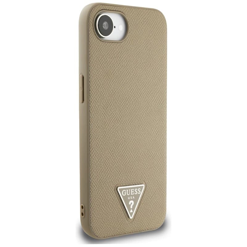 Guess Grained Triangle MagSafe - Case for iPhone 16e (brown) 4