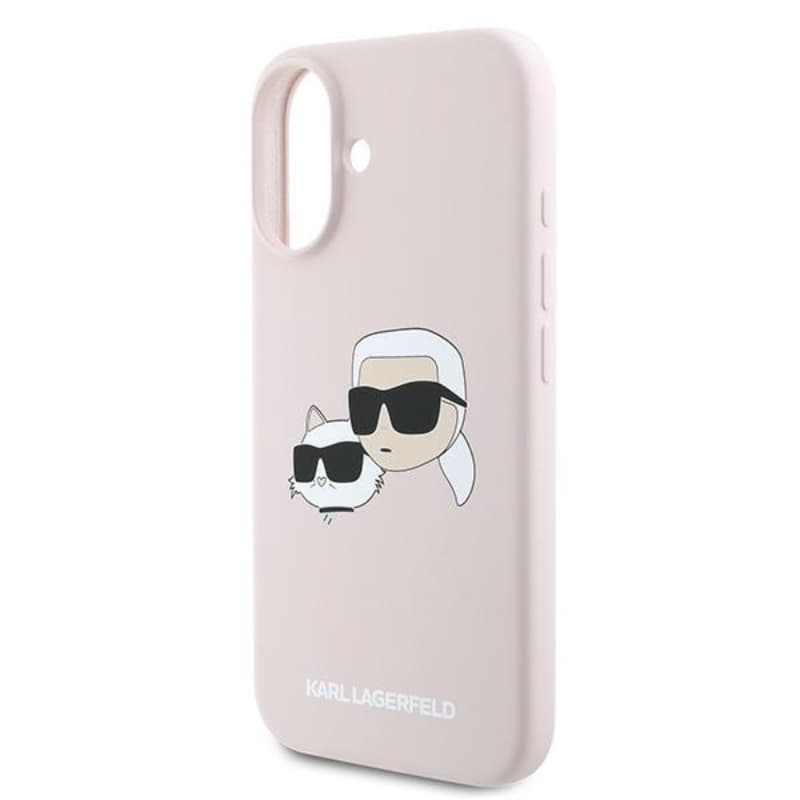Karl Lagerfeld Silicone Double Heads Print MagSafe - Case iPhone 16 Plus (pink) 6
