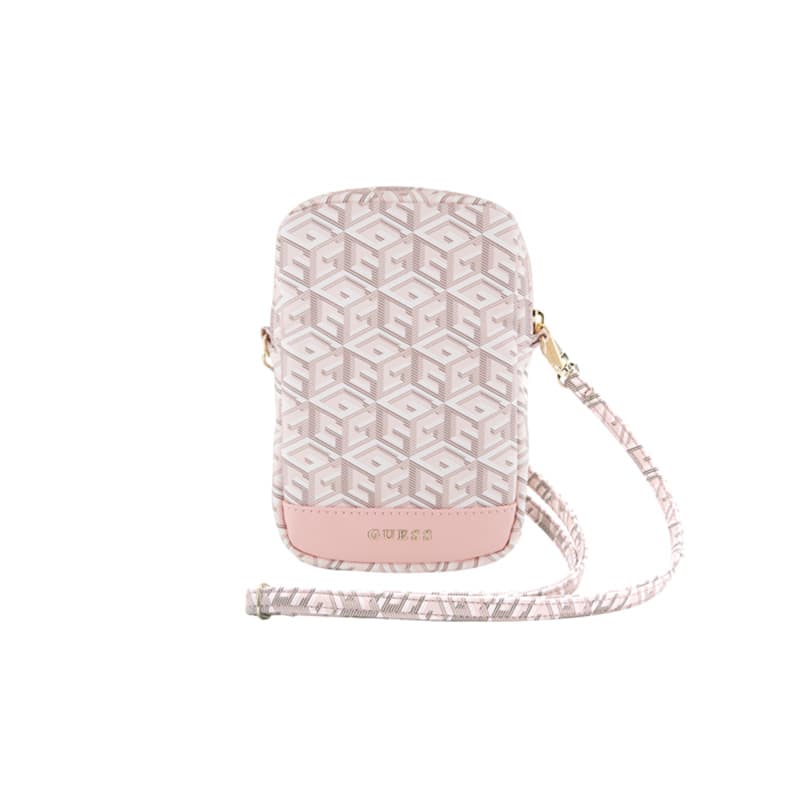 Guess Zip GCube Bottom Stripe - Phone bag (pink) 2