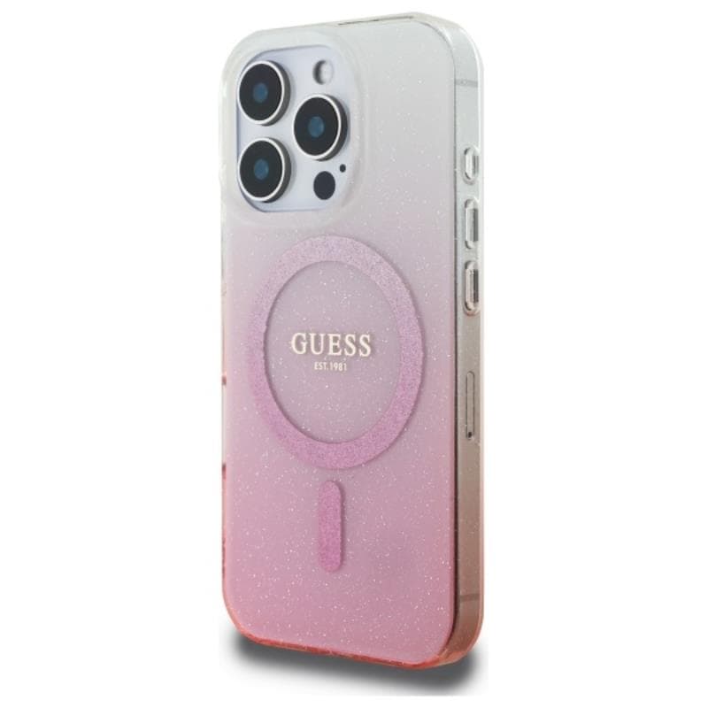 Guess IML Glitter Gradient MagSafe - Case for iPhone 16 Pro Max (Pink) 2