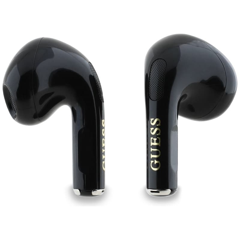 Guess Glossy Effect Printed Classic Logo & Charm - TWS Bluetooth Earphones + Charging Case (Black) 5
