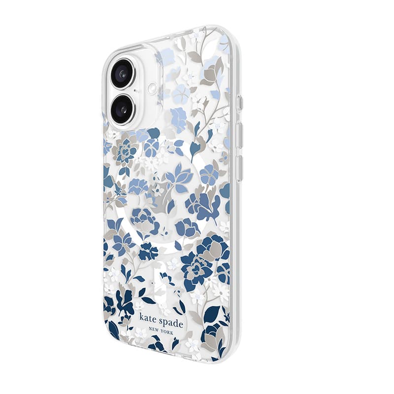 Kate Spade New York Protective Gems MagSafe - Case for iPhone 16 (Flowerbed Blue) 4